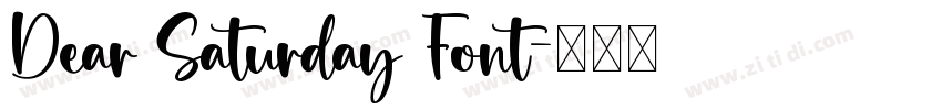 Dear Saturday Font字体转换